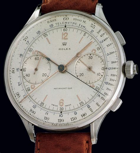 SIGNED ROLEX, CHRONOGRAPHE ANTIMAGNETIQUE, REF. 4113, CIRCA 1942